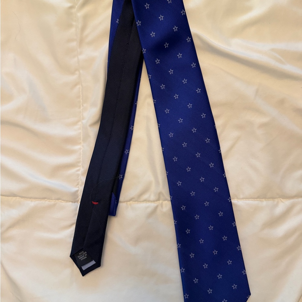 Tommy Hilfiger Navy Star Pattern Tie